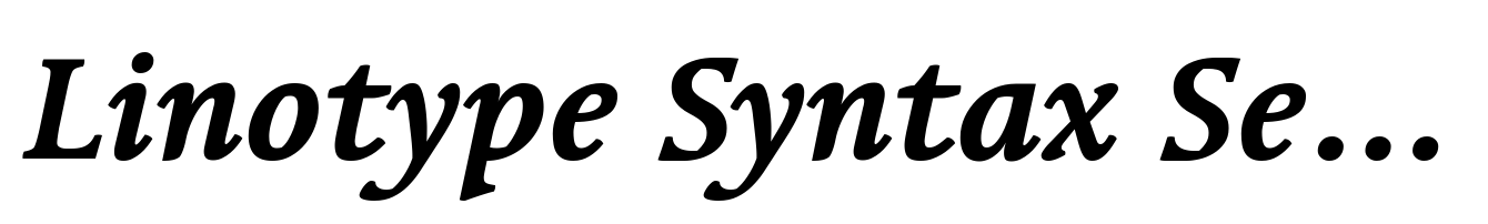 Linotype Syntax Serif Bold Italic